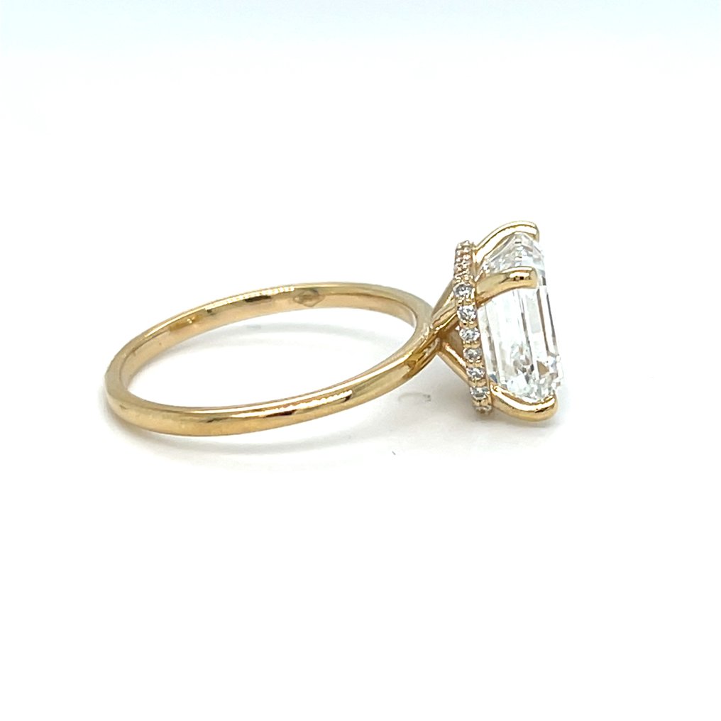 Nincs minimálár - Gyűrű - 14 kt. Sárga arany - 4.11ct. tw. Gyémánt (Laboratóriumban előállított) - Gyémánt #1.0