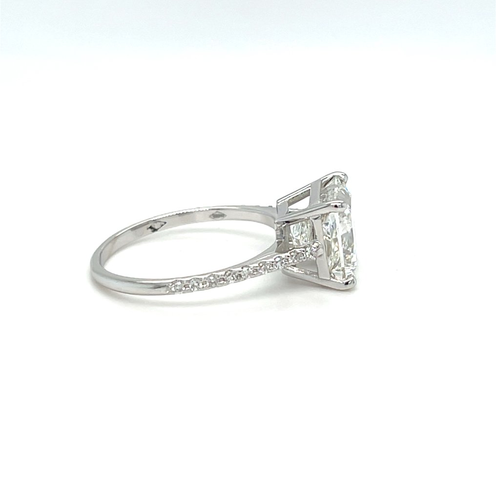 Δαχτυλίδι - 14 καράτια Λευκός χρυσός -  4.02ct. tw. Διαμάντι (Εργαστηριακής καλλιέργειας) - Διαμάντι #4.3