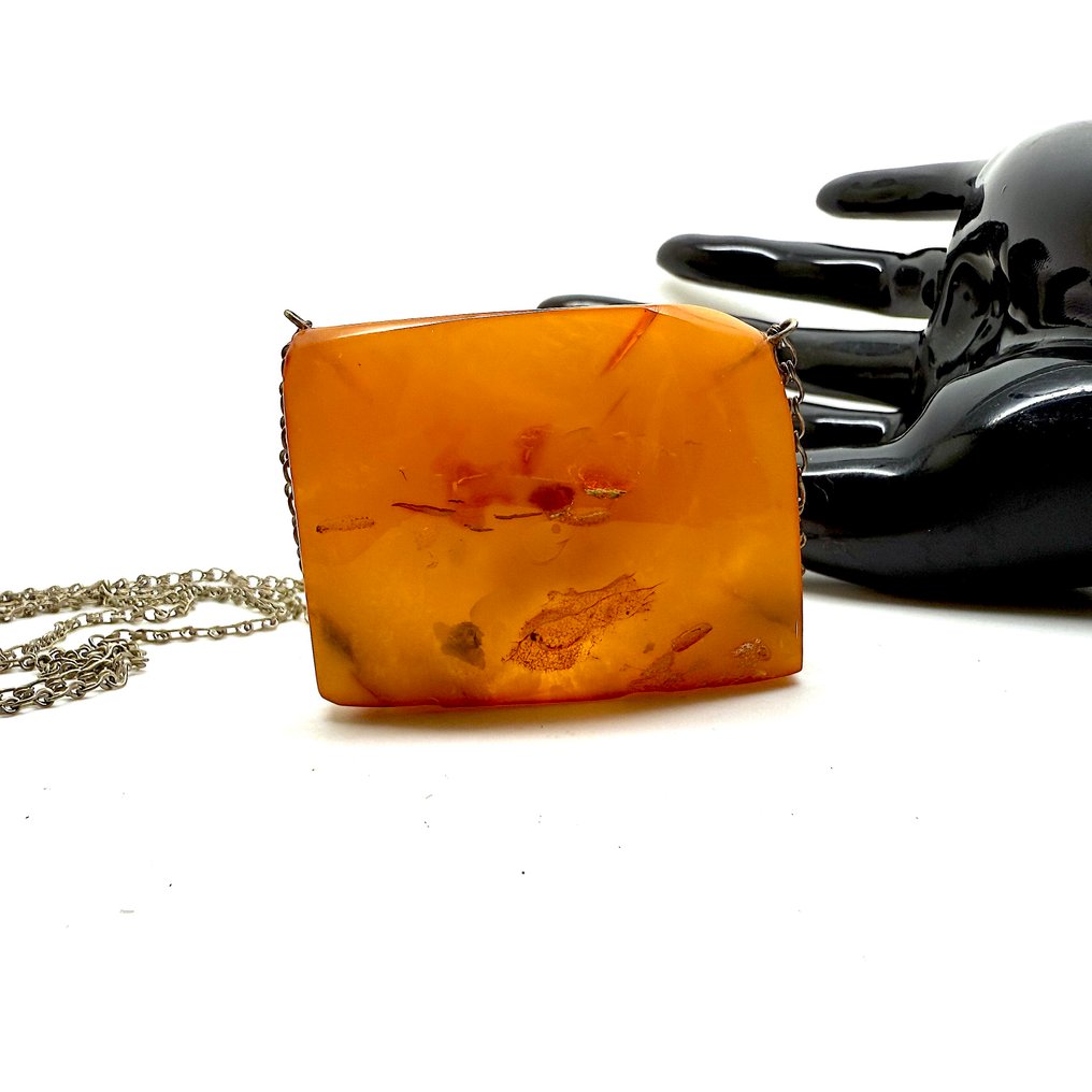 老天然波罗的海琥珀吊坠项链 - 琥珀 - Succinite  (沒有保留價) #2.1