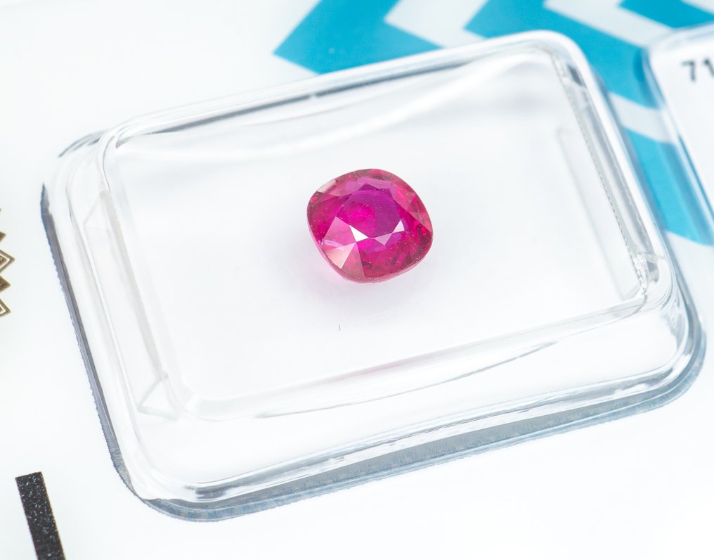 没有保留价 红宝石  - 1.28 ct - 国际宝石研究院（IGI） - 深紫红色 #1.0