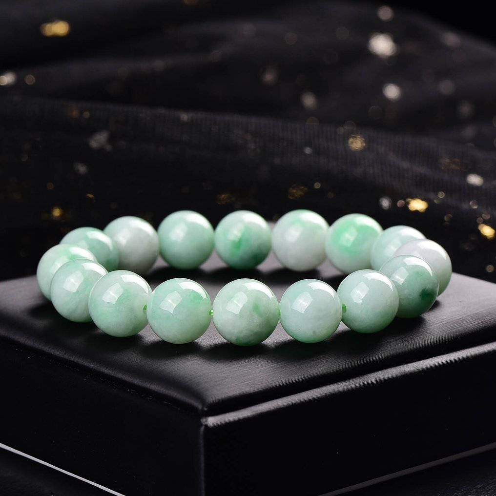 ALGT 认证 - 极其独家的天然翡翠手链 艺术与自然优雅的完美融合- 51.71 g #3.2