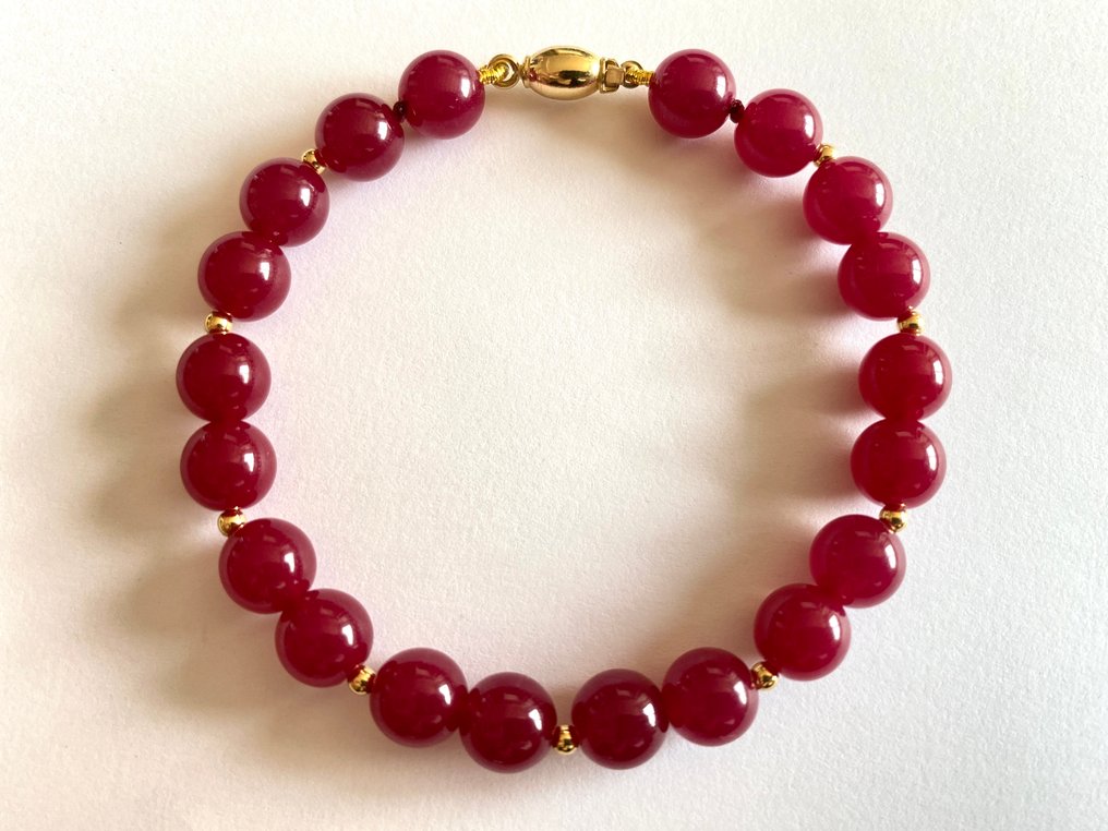 18 Καράτια (750) Χρυσός - 100,40 Ct Ρουμπίνια - Βραχιόλι #1.0