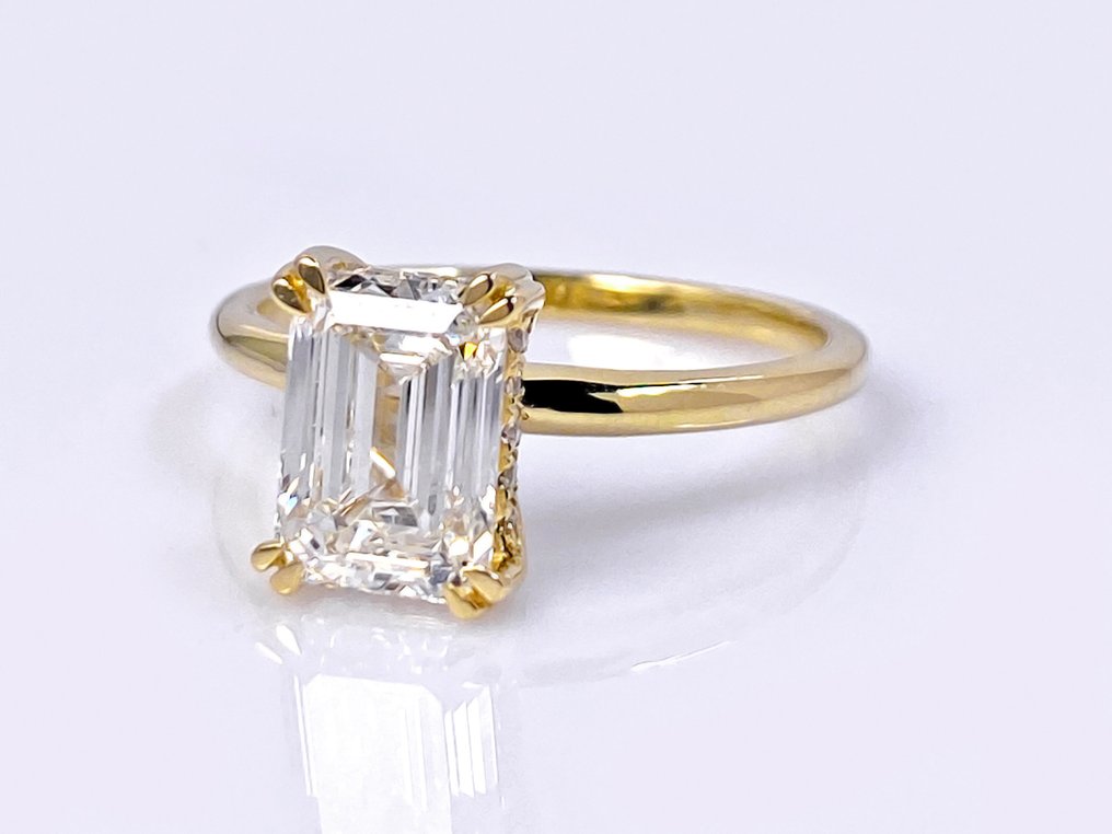 Ingen mindstepris - Ring - 14 karat Gulguld - 2.12ct. tw. Diamant (Laboratoriedyrket) - Diamant #3.2