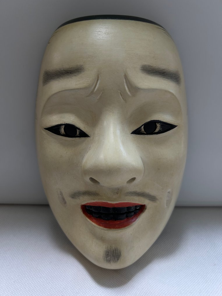 日本能乐面具 - 木, 高品质能面具 - Heita平太 - 木制雕刻的 Heita平太 #1.0