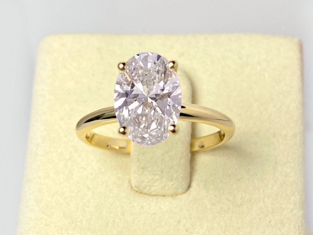 Nincs minimálár - Gyűrű - 14 kt. Sárga arany - 2.00ct. tw. Gyémánt (Laboratóriumban előállított) #1.0