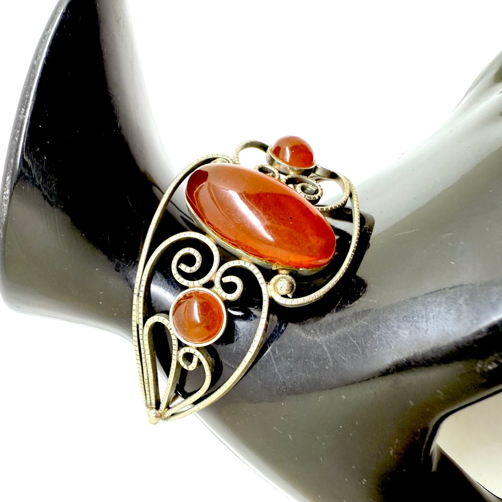 Παλαιό βραχιόλι με καμπουσόνες από Βαλτική ρητίνη. - Κεχριμπάρι - Baltic amber - succinite #4.3