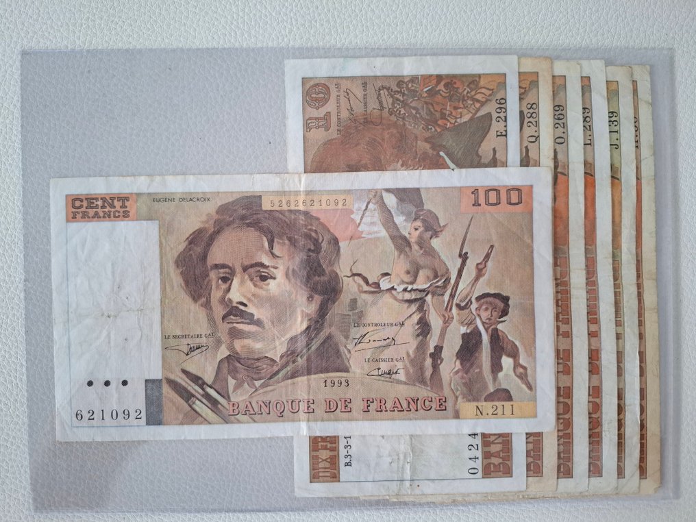 Frankrig, Italien. - 71 banknotes - various dates  (Ingen mindstepris) #4.3