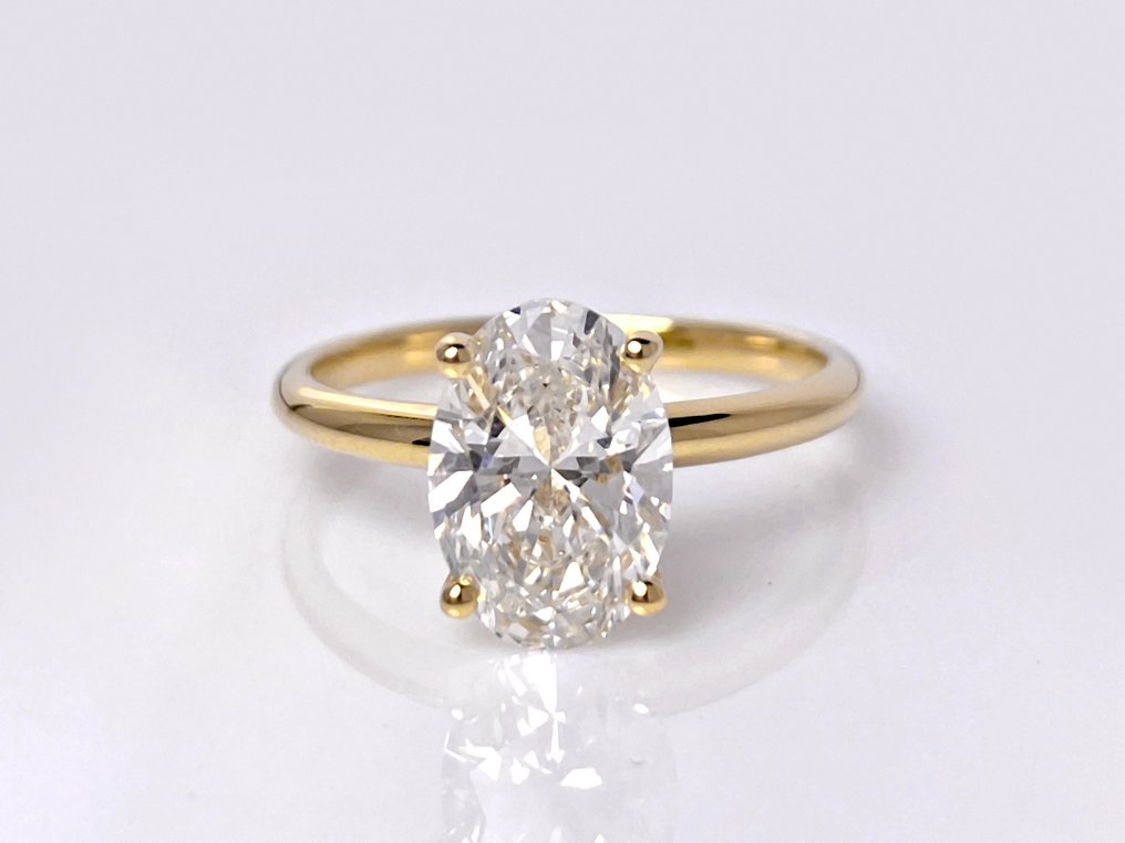 Nincs minimálár - Gyűrű - 14 kt. Sárga arany - 2.00ct. tw. Gyémánt (Laboratóriumban előállított) #1.0