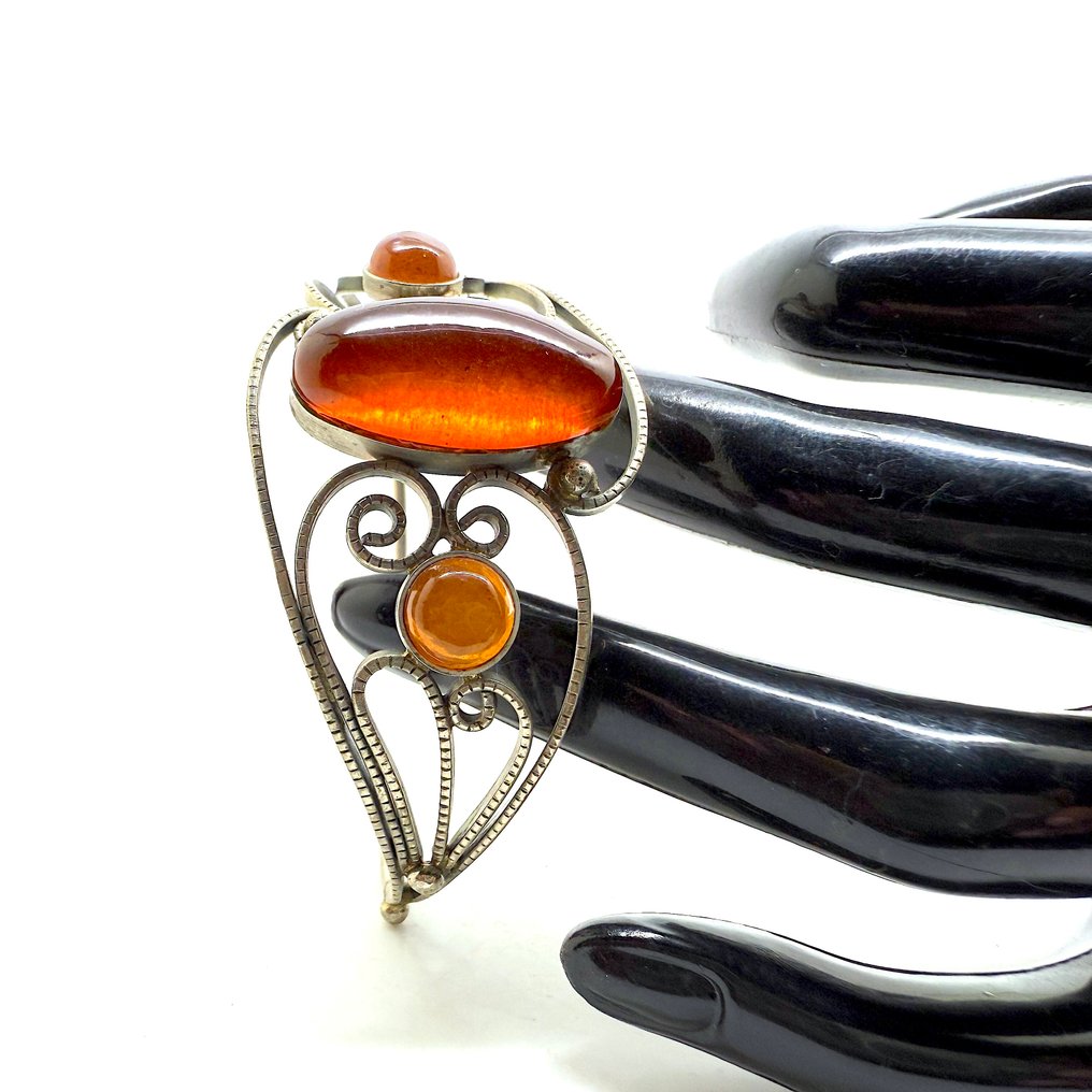 Παλαιό βραχιόλι με καμπουσόνες από Βαλτική ρητίνη. - Κεχριμπάρι - Baltic amber - succinite #3.2