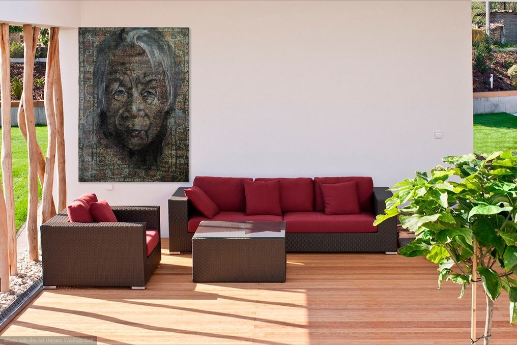 Jacqueline Klein Breteler - "Wise."-painting on a carpet-XXL #2.1