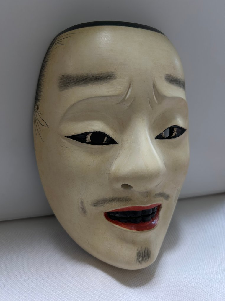 日本能乐面具 - 木, 高品质能面具 - Heita平太 - 木制雕刻的 Heita平太 #3.2