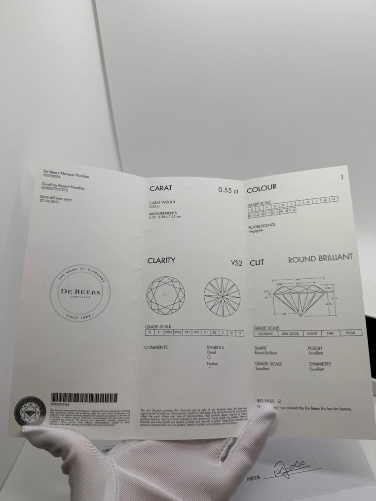 De Beers - Δαχτυλίδι Πλατίνα Διαμάντι (Φυσικό) #4.3