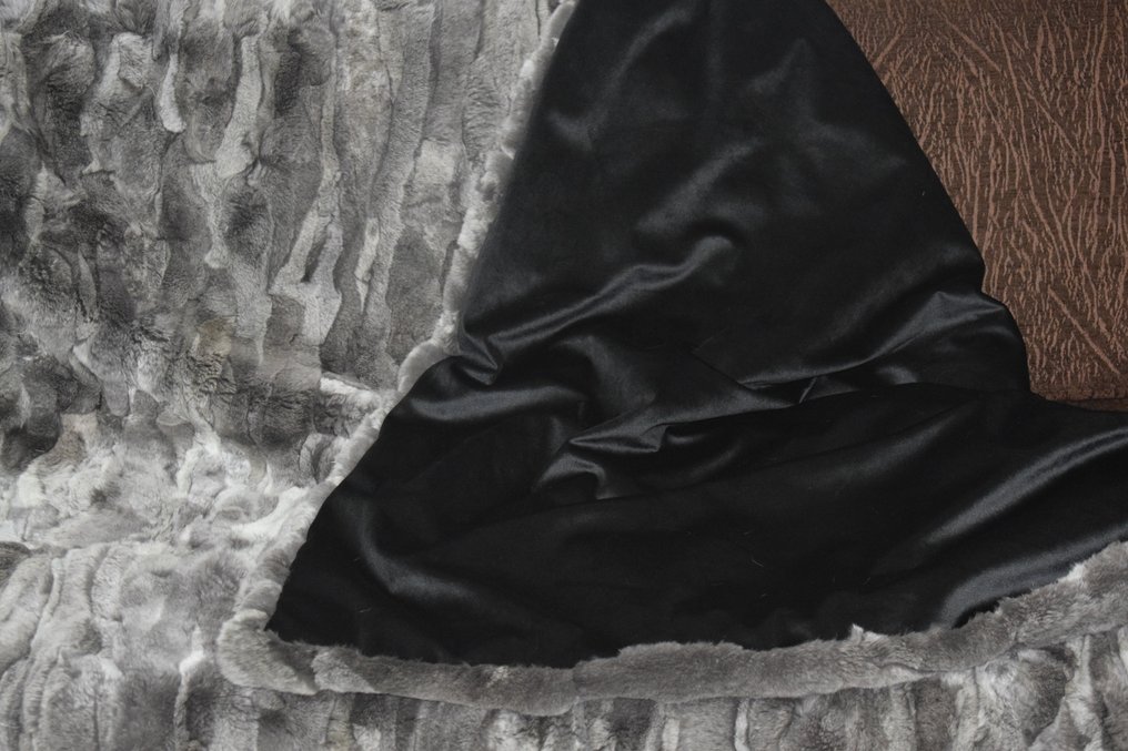 Filippos Furs - Μπλε Ίρις Rex Chinchilla - Κουβέρτα - 220 cm - 120 cm #1.0