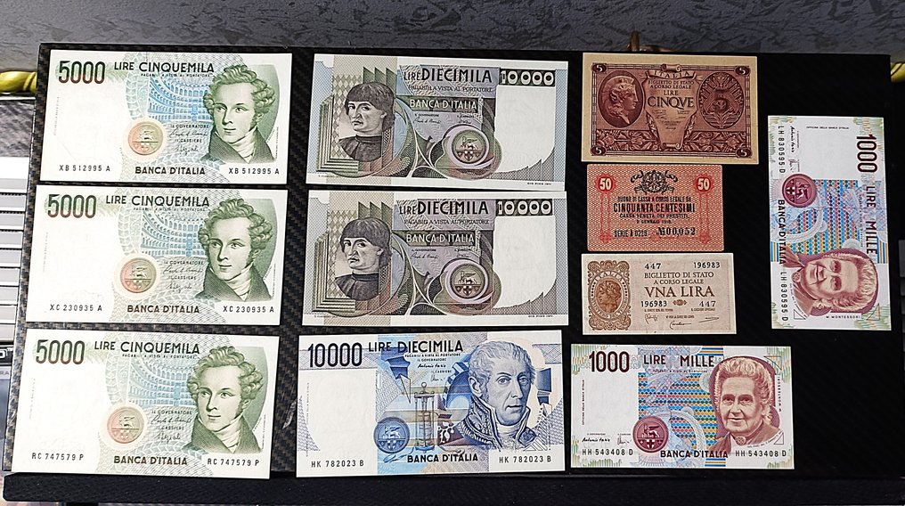 Italia. - 11 banconote - Various Dates  (Ingen reservasjonspris) #1.0