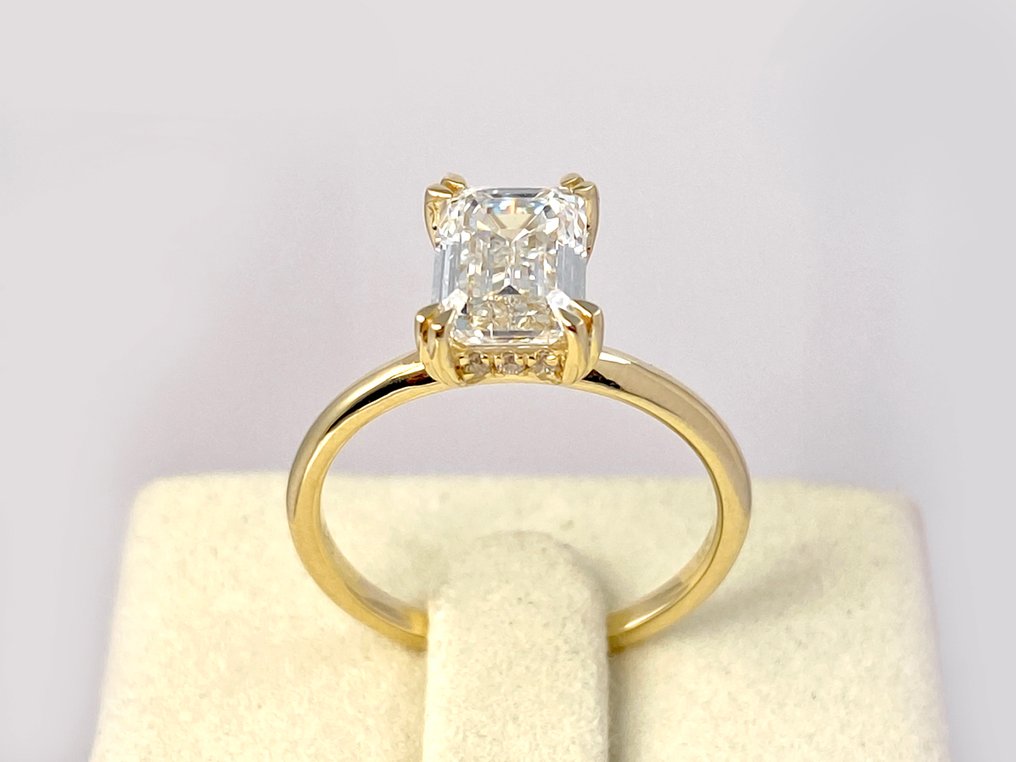 Ingen mindstepris - Ring - 14 karat Gulguld - 2.12ct. tw. Diamant (Laboratoriedyrket) - Diamant #1.0