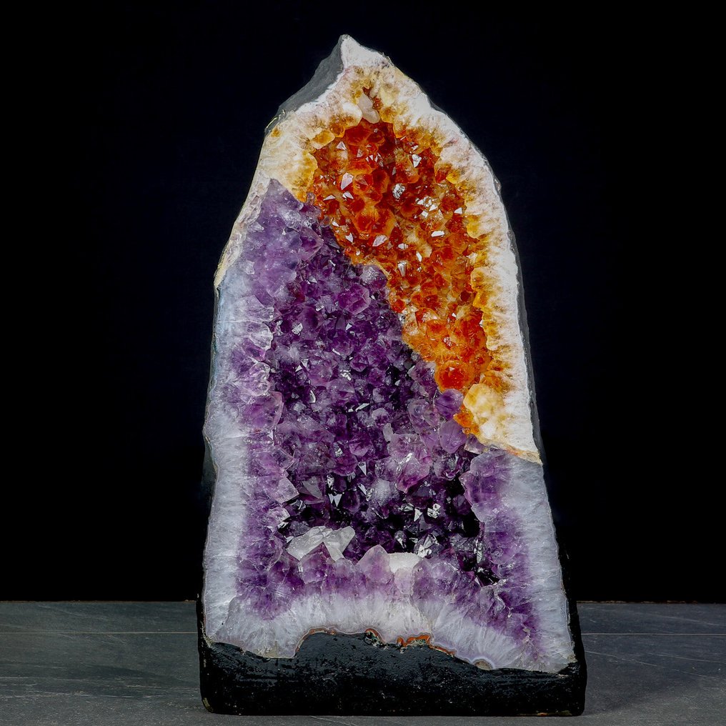 Επιτραπέζια αμέθυστοι και κιτρίνες Ame+Trine Έργο τέχνης για τον εσωτερικό σχεδιασμό. - Ύψος: 680 mm - Πλάτος: 400 mm- 51750 g #1.0