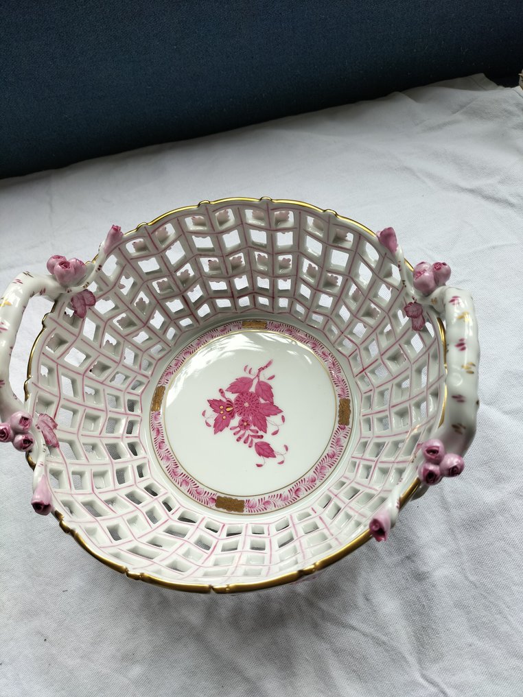 Herend - herend - Platter - bread basket - Biscuit porcelain - Bread basket #4.3