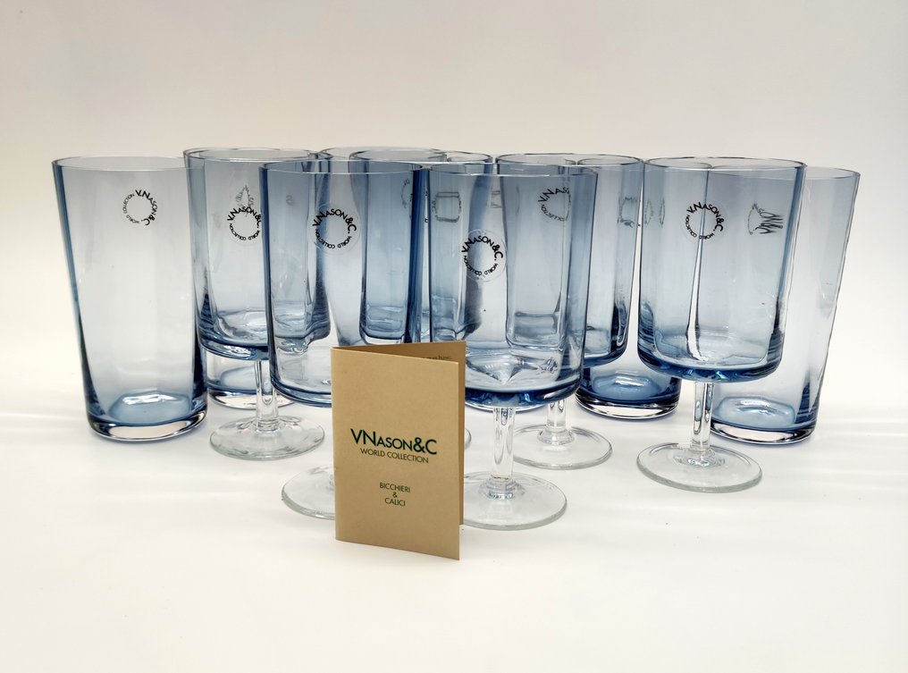 V.Nason&C. - Υπηρεσία ποτού (12) - Τροπική Συλλογή Κόσμου - Γυαλί Murano - Τροπικός #1.0