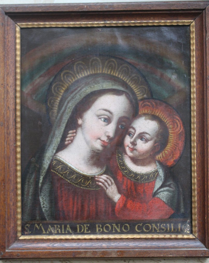 Italienische Schule (XVII-XVIII) - Maria von Genazzano (vom Guten Rat) #1.0