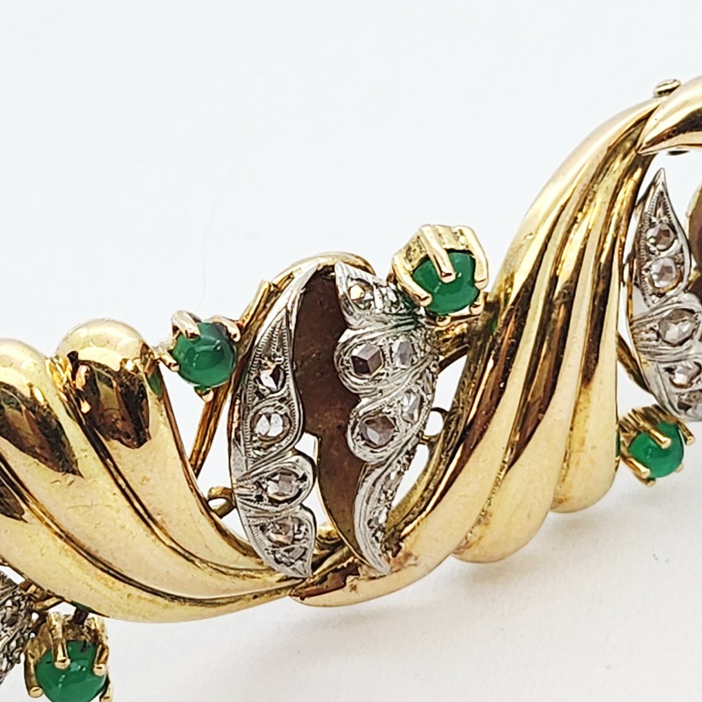 手鈪 - 18 克拉 黃金 -  0.13ct. tw. 鉆石 (天然)  #3.2