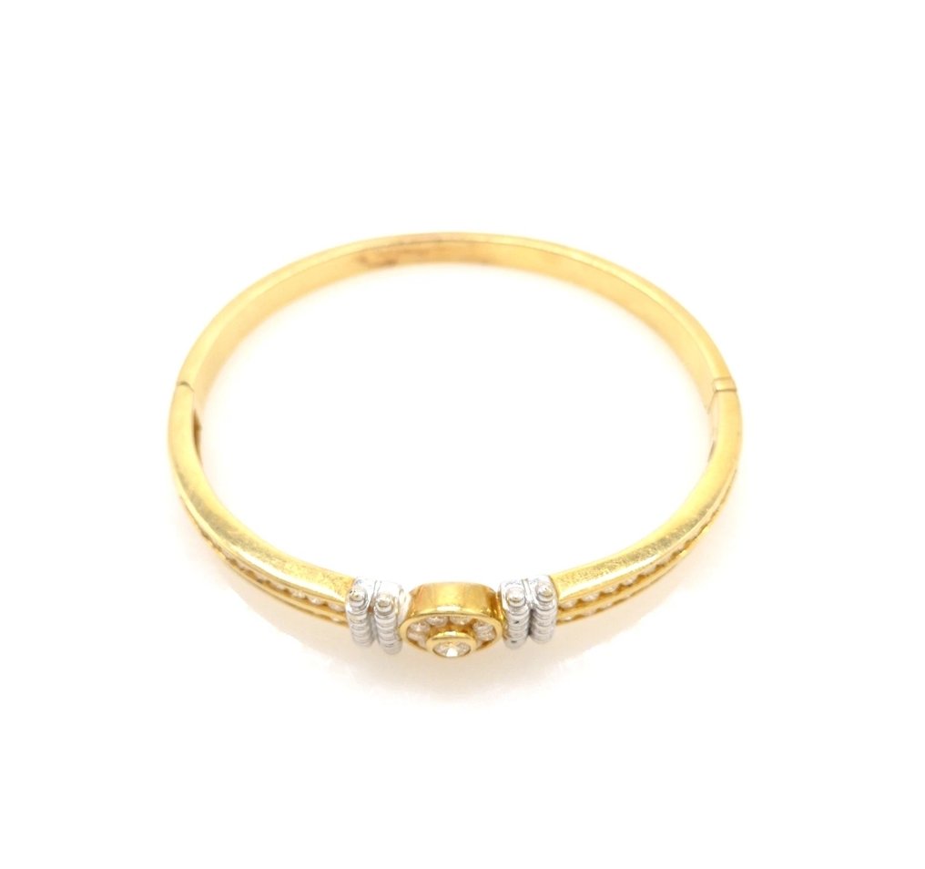 Βραχιόλι - 18 καράτια Κίτρινο χρυσό, Λευκός χρυσός -  3.40ct. tw. Διαμάντι (Φυσικό)  #4.3