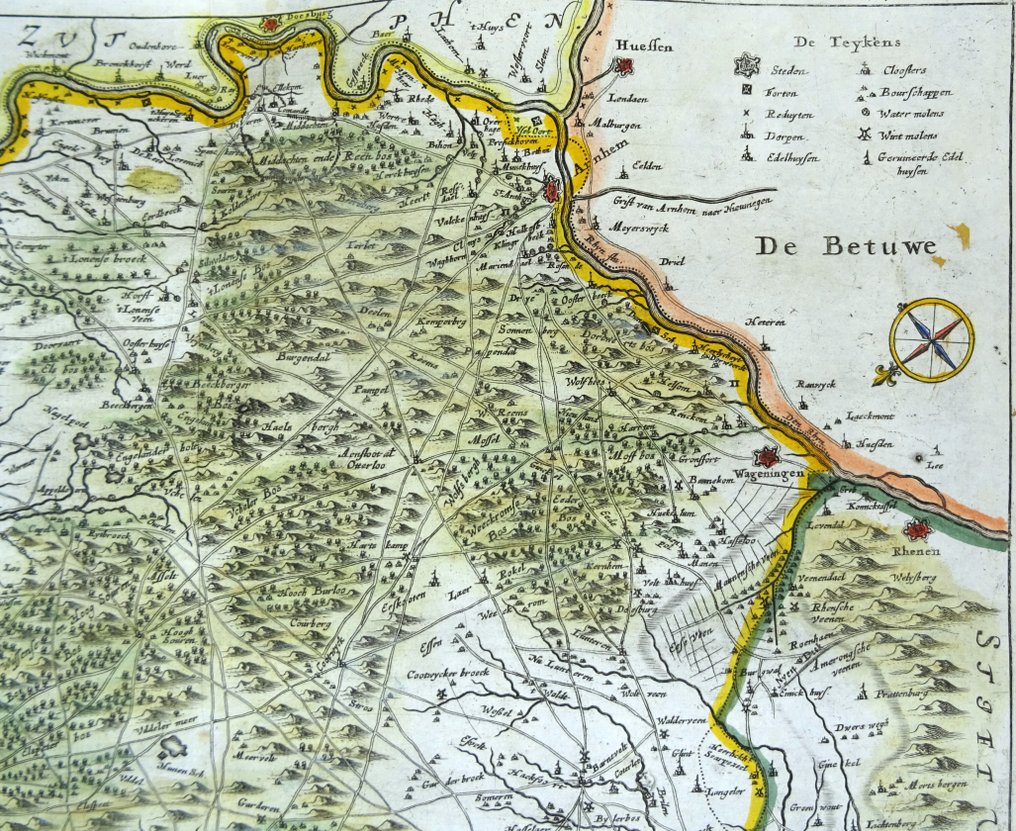 Hollandia - Gelderland, Veluwe, Apeldoorn, Harderwijk, Arnhem, Elburgh, Deventer, Zutphen..; N. Van Geelkercken / A. van Slichtenhorst - De Velouwe. Het laeste Vierdeel van Gelderlandt - 1651-1660 #3.2