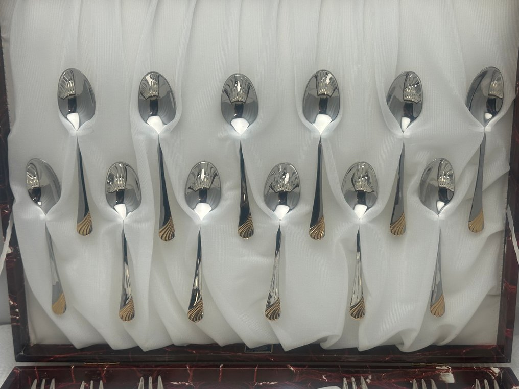 Gottinghen - 甜點食具 (24) - MOREA ORO - 鋼, 鍍金 #2.1