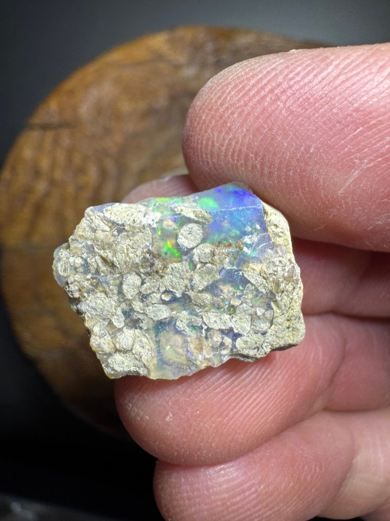 7块来自埃塞俄比亚的天然原石蛋白石。88.00克拉。无底价。 未切割的原石- 17.6 g - (7) #2.1