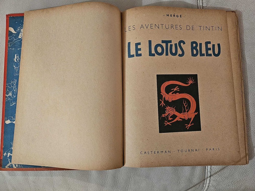 Tintin T5 - Le Lotus Bleu (B1) – C – EO couleur - 1 Album - EO - 1946 #2.1