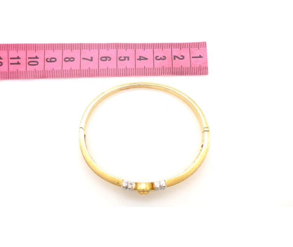 Βραχιόλι - 18 καράτια Κίτρινο χρυσό, Λευκός χρυσός -  3.40ct. tw. Διαμάντι (Φυσικό)  #2.1