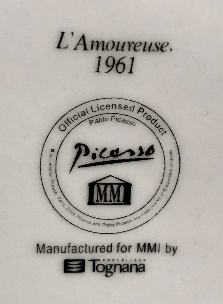 Tognana - Teapot - Succession Picasso Official Licensend Product - “L’Amoreuse, 1961” - Porcelain #2.1
