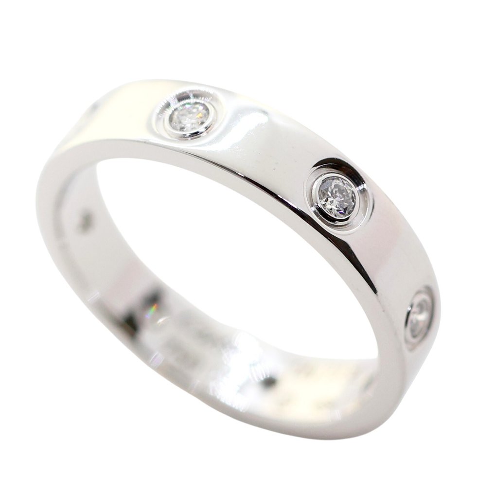 Cartier - Δαχτυλίδι - LOVE small model 8 diamonds - 18 καράτια Λευκός χρυσός - 8 Διαμάντια #3.2