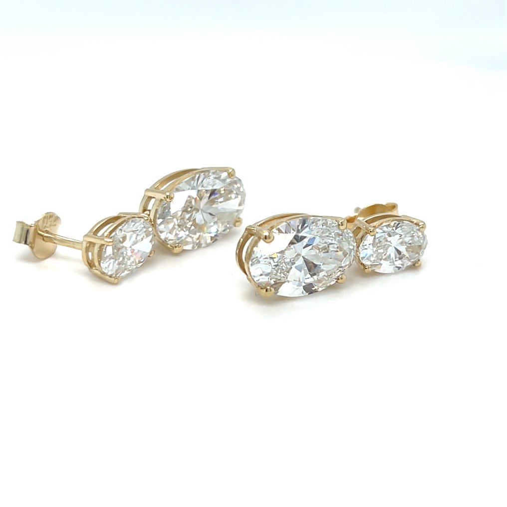Boucles d'oreilles - 14 carats Or jaune - 8.04ct. tw. Diamant (Cultivé en laboratoire) - Diamant #3.2