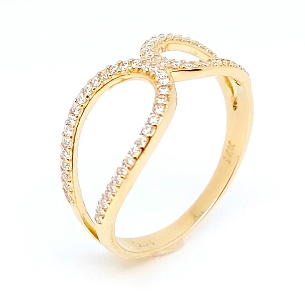 Δαχτυλίδι - 14 καράτια Κίτρινο χρυσό -  0.60ct. tw. Διαμάντι (Φυσικό)  - 802725 #1.0