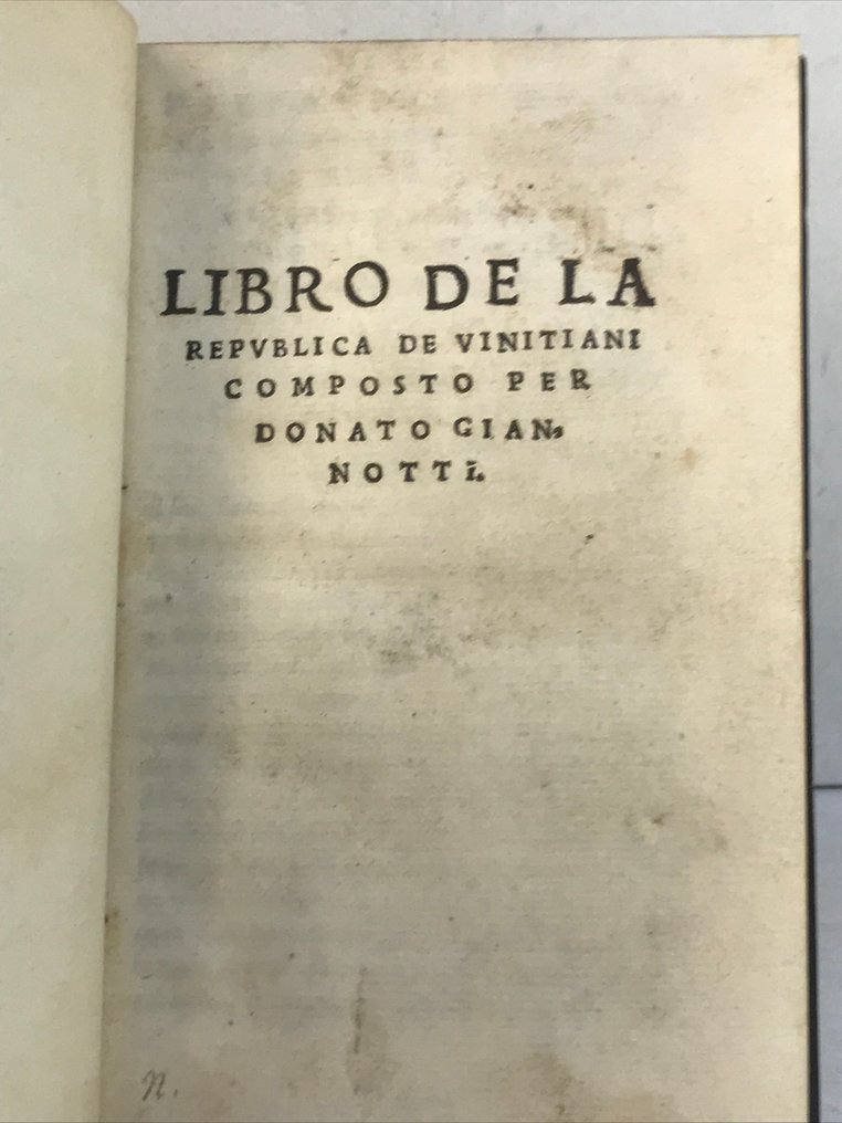 Donato Giannotti - Libro de la republica de Vinitiani - 1542 #1.0