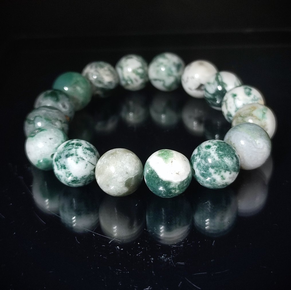 美丽的苔藓玛瑙手链礼品盒装 – 免运费！ - 手鈪 #3.2