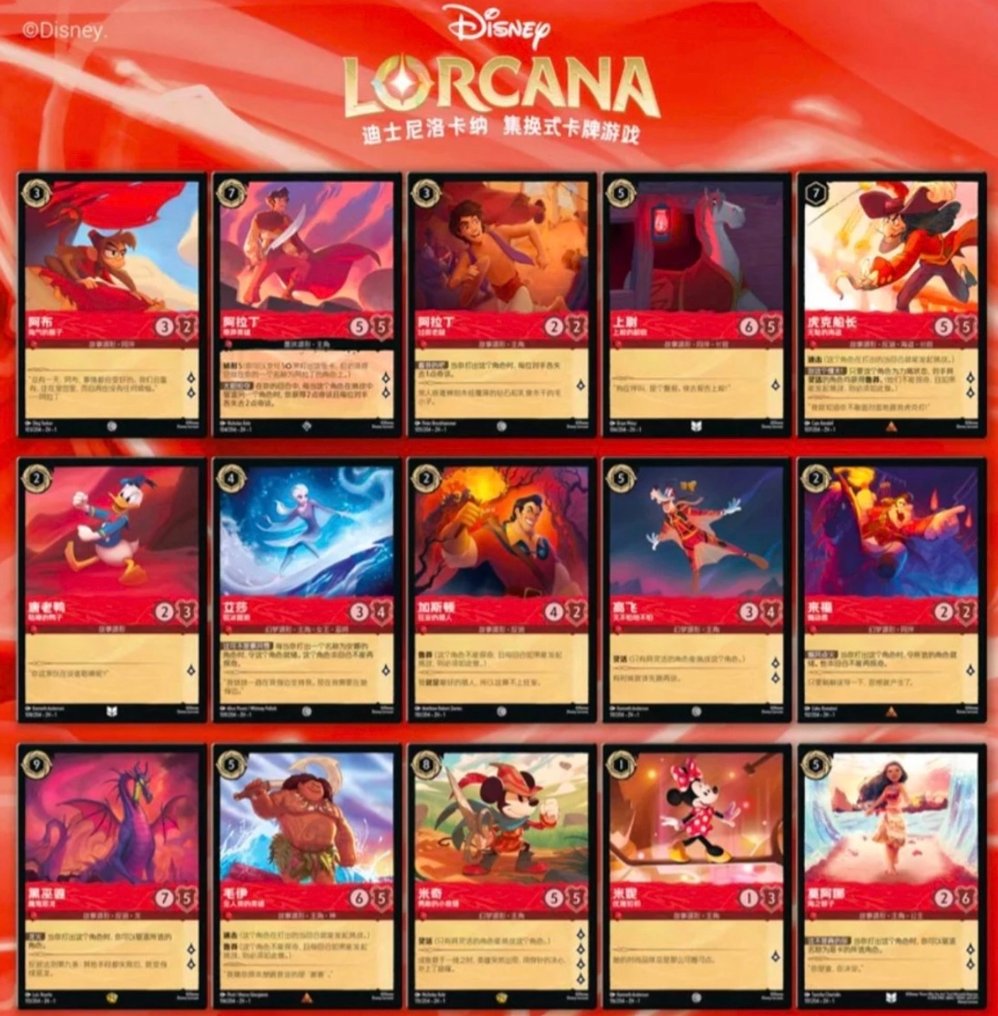 Lorcana - 1 Booster box - Disney Lorcana - Disney Lorcana The First Chapter Slim Version Display Card Box Sealed Simplified Chinese #1.0