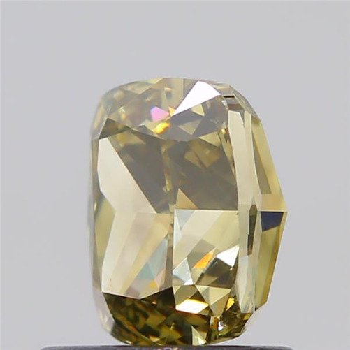 1 pcs Διαμάντι  (Φυσικού χρώματος)  - 1.09 ct - Κούσιον - Fancy dark Πρασινωπό, Καφέ Κίτρινο - VS2 - Gemological Institute of America (GIA) #4.3
