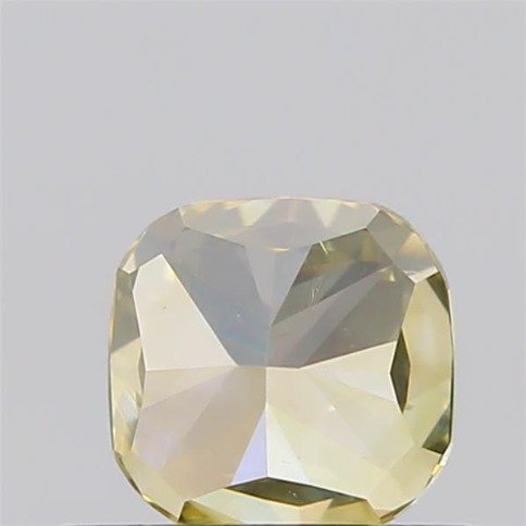 1 pcs 钻石  (天然色彩的)  - 0.48 ct - 枕形 - Fancy 稍帶棕色的, 稍帶綠色的 黄色 - SI1 微内含一级 - 美国宝石研究院（GIA） #2.1