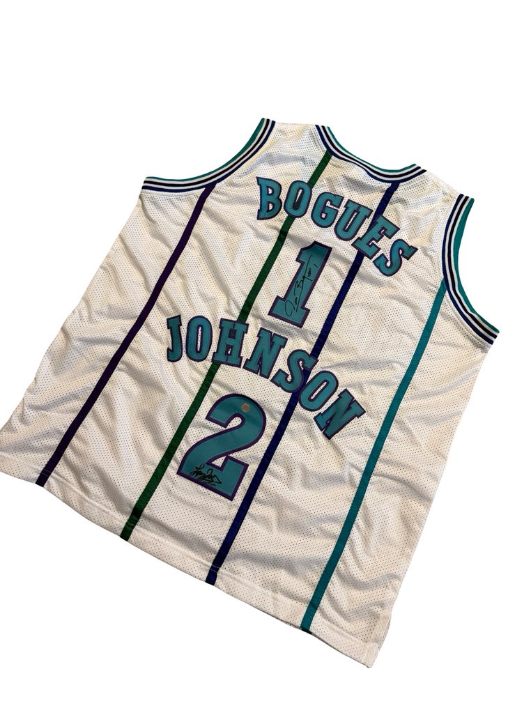 NBA - Muggsy Bogues & Larry Johnson - Προσαρμοσμένη Μπασκετική Φανέλα  #2.1