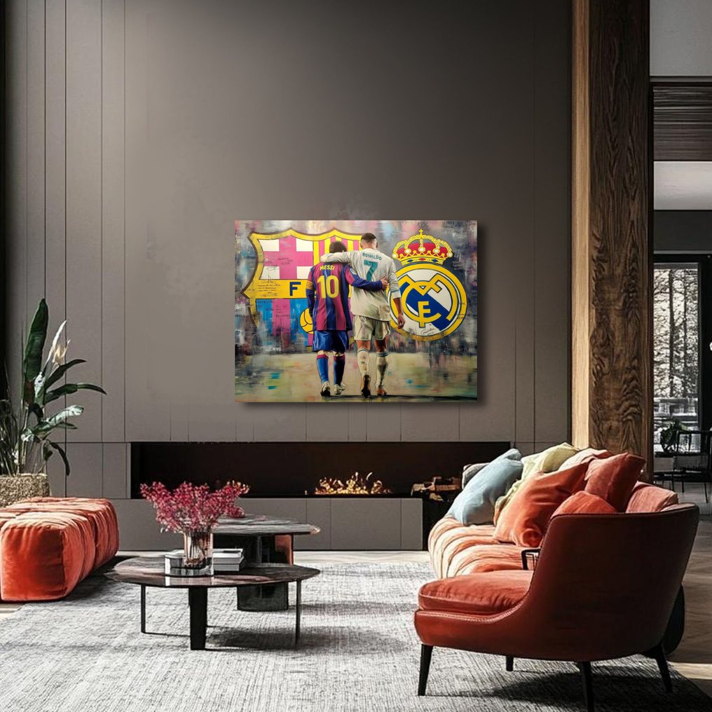 Canvas Fit - Alberto Ricardo - Respeto Inmortal. Messi, Cristiano Ronaldo #3.2