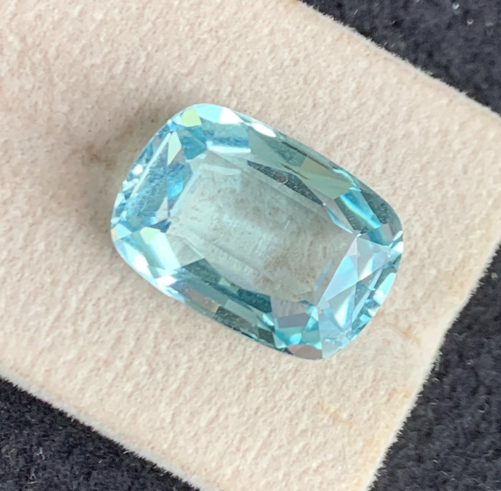 没有保留价 - 1 pcs  蓝色 海蓝宝石  - 14.86 ct - 国际有色宝石协会（ICA GemLab） #1.0