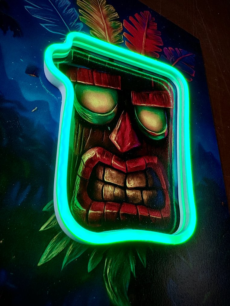 LEDMansion - Το Πνεύμα Aku Aku - 25x35cm - LEDMansion - Φωτισμένη πινακίδα - Forex #3.2