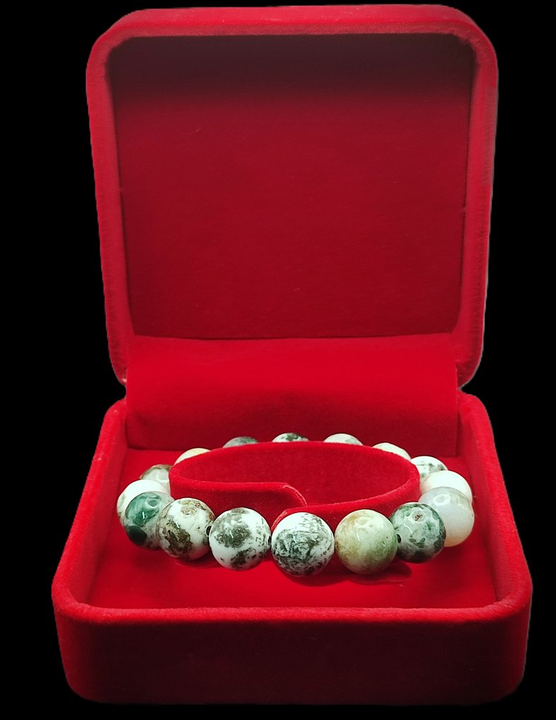 Schönes Moosachat-Armband in Geschenkbox – Kostenloser Versand! - Armband #1.0