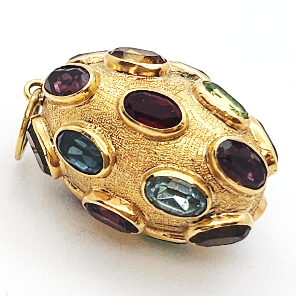 Pendentif - 18 carats Or jaune Pierre précieuse synthétique #2.1