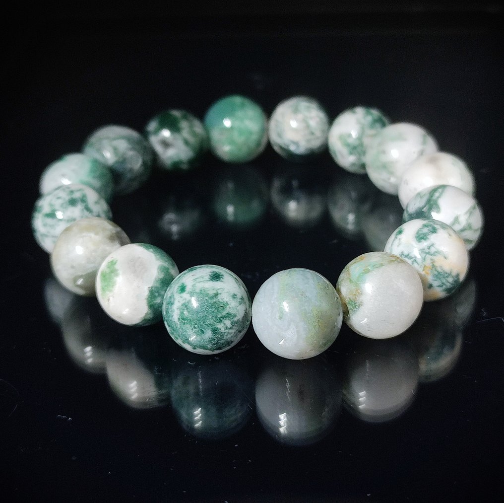 美丽的苔藓玛瑙手链礼品盒装 – 免运费！ - 手鈪 #4.3