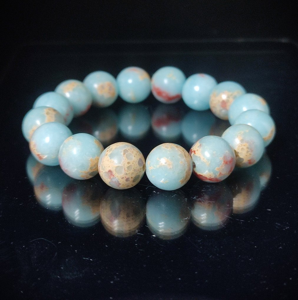 Όμορφο βραχιόλι Καραϊβικής από χαλαζία σε κουτί δώρου, δωρεάν αποστολή. - Βραχιόλι #2.1