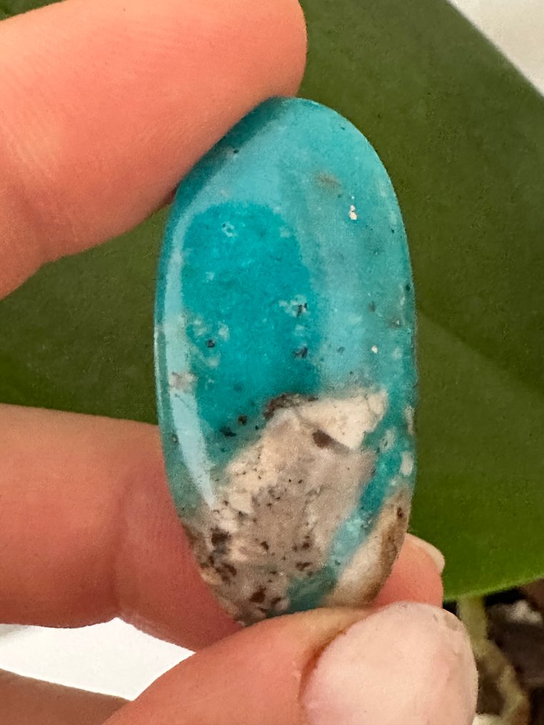 Τυρκουάζ Υπέροχο Τουρμαλίνης Νισαμπούρ 37,60 Ct. Μεγάλο υπέροχο κομμάτι. Ποιότητα λίθου! - Ύψος: 35 mm - Πλάτος: 16 mm- 7.52 g #1.0
