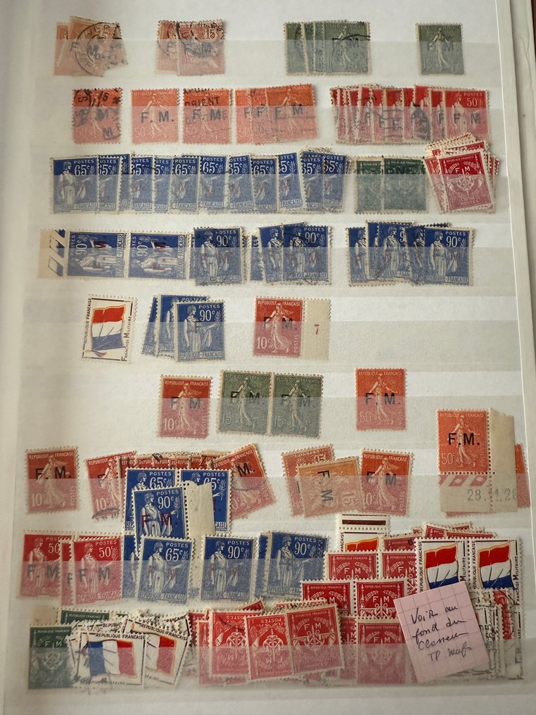 法国  - 收藏/库存“Préoblitérés、军事特许经营、解放”，全新，价值巨大 #1.0