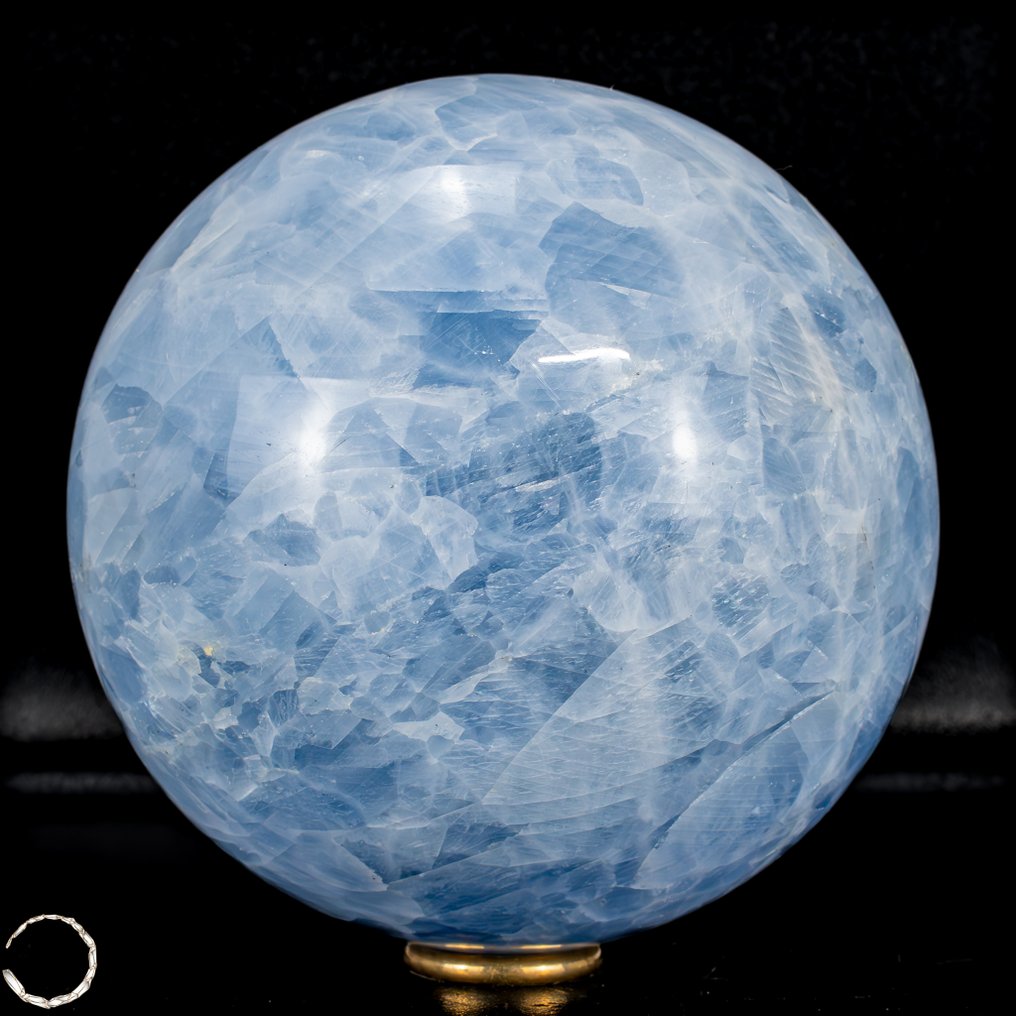 来自马达加斯加的天然蓝色方解石球 水晶形式的温和和谐- 2641.42 g #3.2